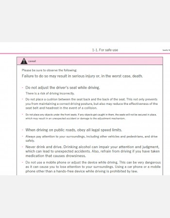 toyota noah 2019-2020 owners manual in english